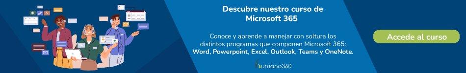Banner del curso de Microsoft 365 de HUmano360